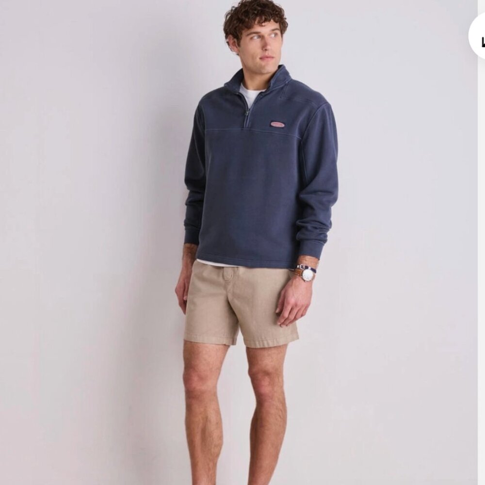 Vineyard Vines 1/4 Zip Classic Shep Shirt Navy Pullover Sweatshirt - Men’s XLT